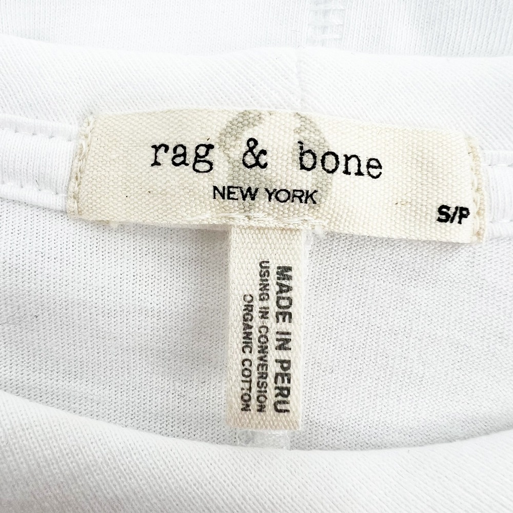 Rag‎ & Bone White Love Is Love Heart Graphic Organic Cotton Tee Shirt Small - Picture 4 of 5